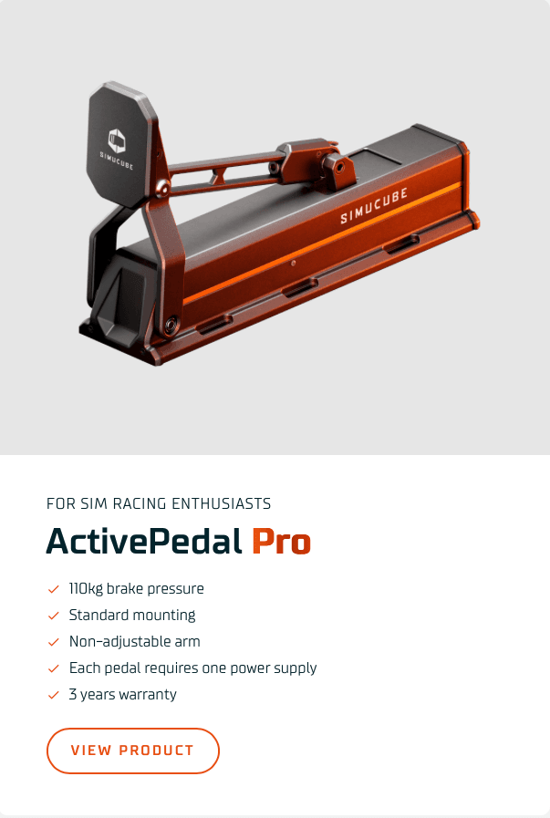Simucube ActivePedal Ultimate Primary Set 5
